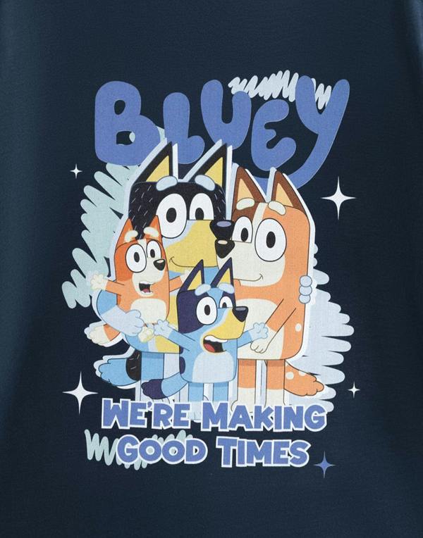 Bluey Unisex Kids Blue Good Times Short Sleeved T-Shirt