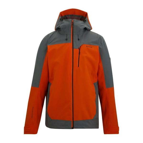 Regatta Mens Highton IV Stretch Waterproof Jacket - Rusty Orange/Dark Storm