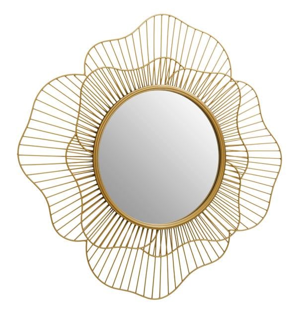 Matera Gold Flower Wall Mirror
