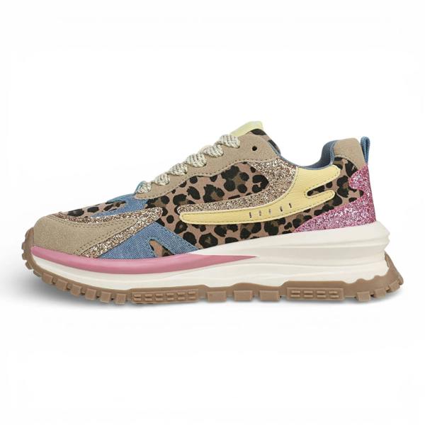 Blowfish Malibu Leo - Women's Pink Yellow Retro Sneaker