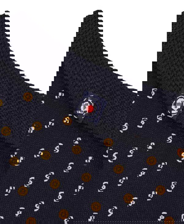 Lambretta Mens Smart Casual Retro All Over Print SKA Polo Shirt