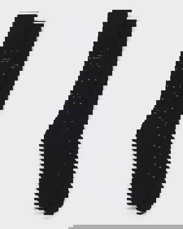 BOSS Orange 2-Pack RS MiniDot Regular-Length Socks with Logos - Black 001