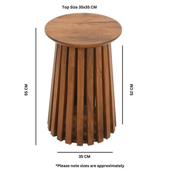 IH Design Osburn Mango Wood Side Table
