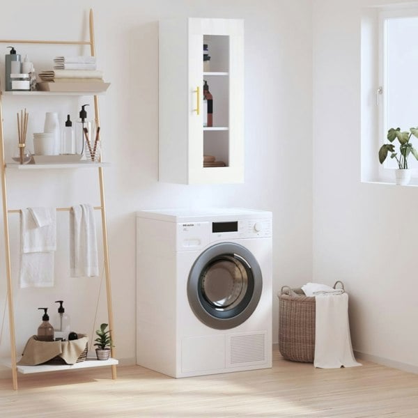 Berkfield Wall Mounted Cabinet White 34.5x34x90 cm