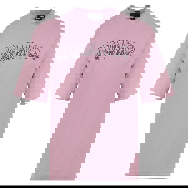 Dsquared2 Best Fade Loose Fit Cartoon Logo T-Shirt Dusty Antic Rose S