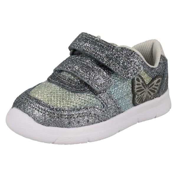 Clarks Girls Clarks Butterfly Detailed Sparkly Trainers Ath Wing T