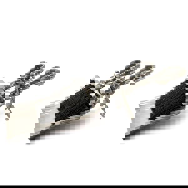 Hill Interiors Pewter Crook Handle Hearth Tidy - Antique Silver - 