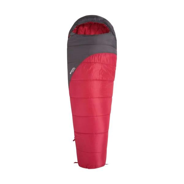 Mountain Warehouse Summit 300 Right Zip Mummy Sleeping Bag - Dark Red