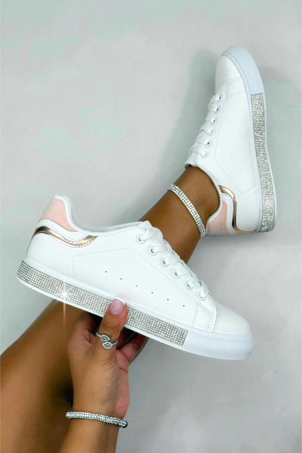 Love Lemonade Crystal Deluxe Trim Trainers Special Edition Pink