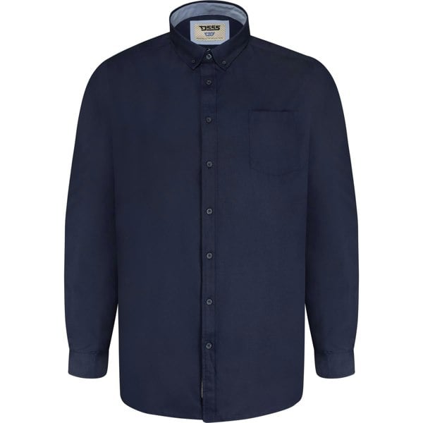 Duke Mens D555 Richard Oxford Kingsize Long-Sleeved Shirt - Navy