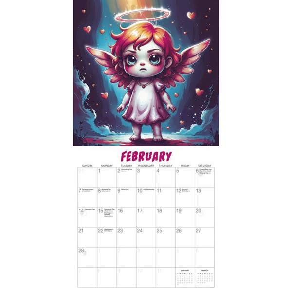 Kawaii Nightmares Calendar 2027, Wall Calendars, Month To View, Art, Gift