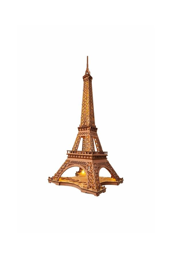 Dyzi 164 Piece Eiffel Tower 3D Wooden Puzzle With Light