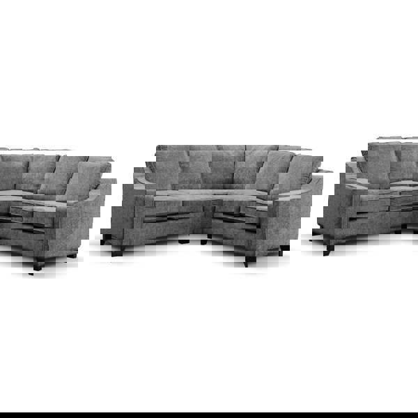 Furnishings For Less Nebraska Slate Grey 5 Seater Corner Sofa Full Back