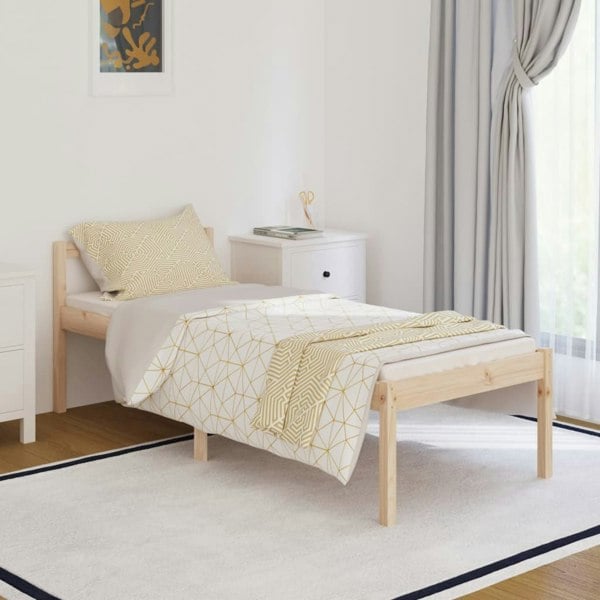 Berkfield Bed Frame 90x200 cm Solid Wood Pine