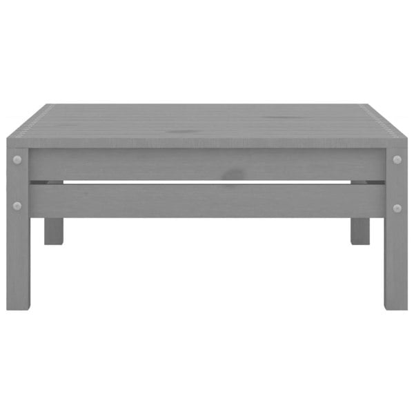 Berkfield 4 Piece Garden Lounge Set Solid Pinewood Grey