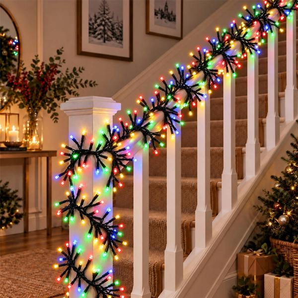 Cluster Green Cable Multicolour LED Christmas Lights, 480 to 1920 LEDs, 8 Effects, Timer, Mains Powered image 7