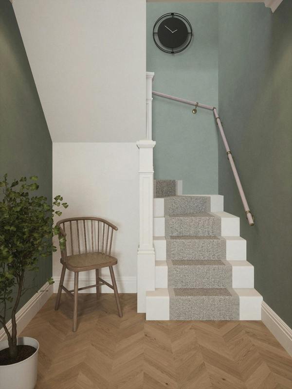 Handrails Direct Pattingham Grey Wood Double Winder Handrail