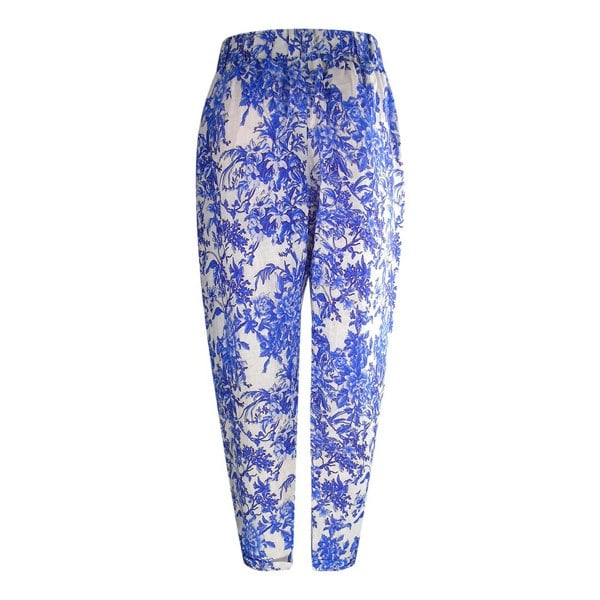 Inoa Fashion Blue Orchird Blue Floral Tuxedo Trousers