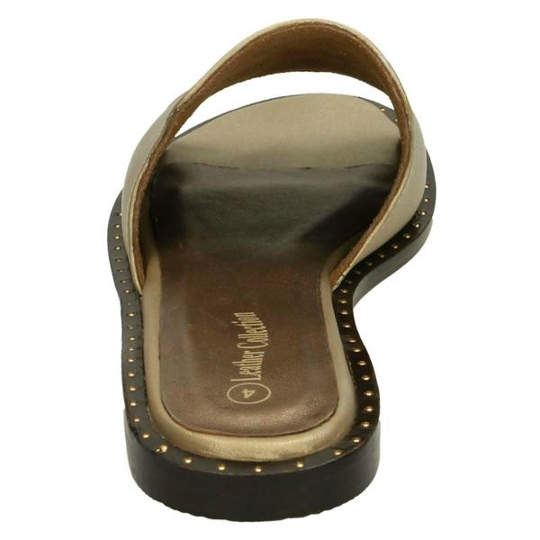 Leather Collection Ladies Leather Collection Flat Slipper Cut Mules F00202
