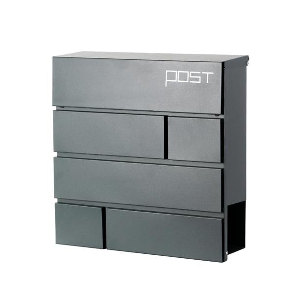 Phoenix Safe Phoenix Estilo Top Loading Letter Box MB0121KA in Graphite Grey with Key Lock