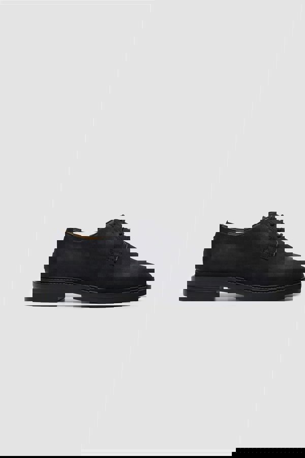 House of Cavani Pedro Waxy Black Leather Plain Shoe