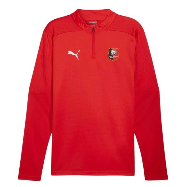 Puma Mens Stade Rennais FC Quarter Zip Training Top - Red - 