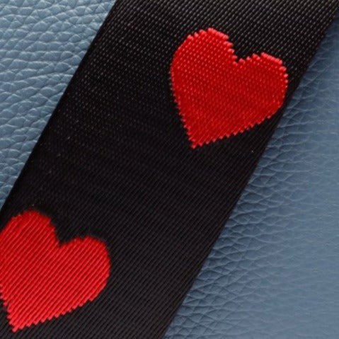 Elie Beaumont Crossbody strap - Red Hearts