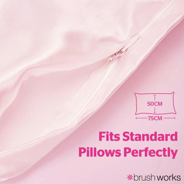 Brushworks Luxe Satin Pillowcase - Pink