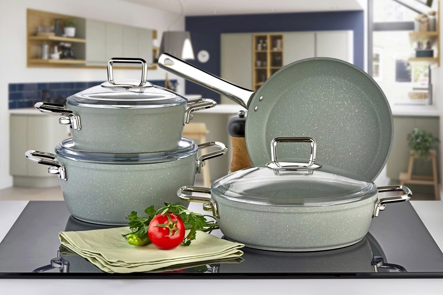 Rozi Artemis Collection 7-Piece Non-Stick Granite Cookware Set