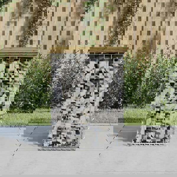 Berkfield Garden Bench Gabion Design 33x31x42 cm Impregnated Wood Pine