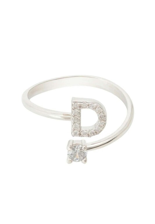 Latelita Initial Ring Silver D