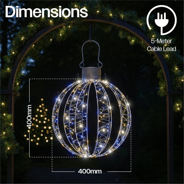Scotts of Stow Xmas Haus Micro Led Ball 5m Lead