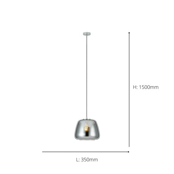 EGLO Albarino Modern Chrome Pendant Light WBS