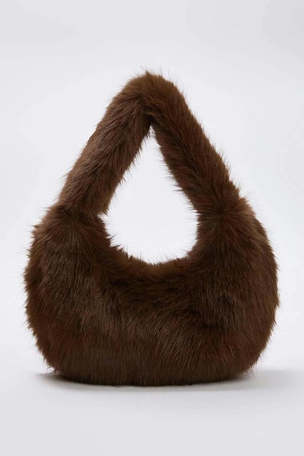 WOVCOR Faux Fur Women's Hand and Shoulder Bag