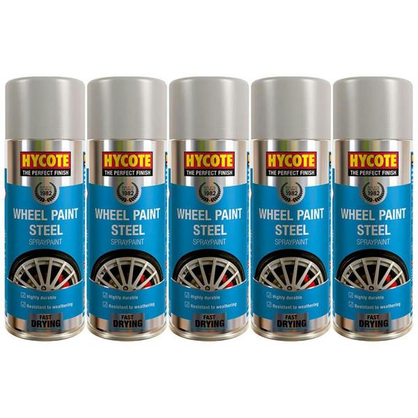 Hycote 5X Hycote Wheel Paint Steel Spray Paint 400ml