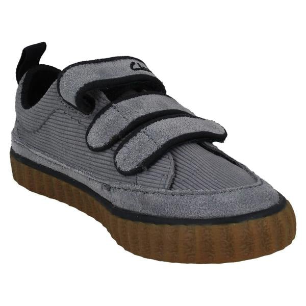 Clarks Boys Clarks Corduroy Detailed Hook & Loop Shoes River Tor K