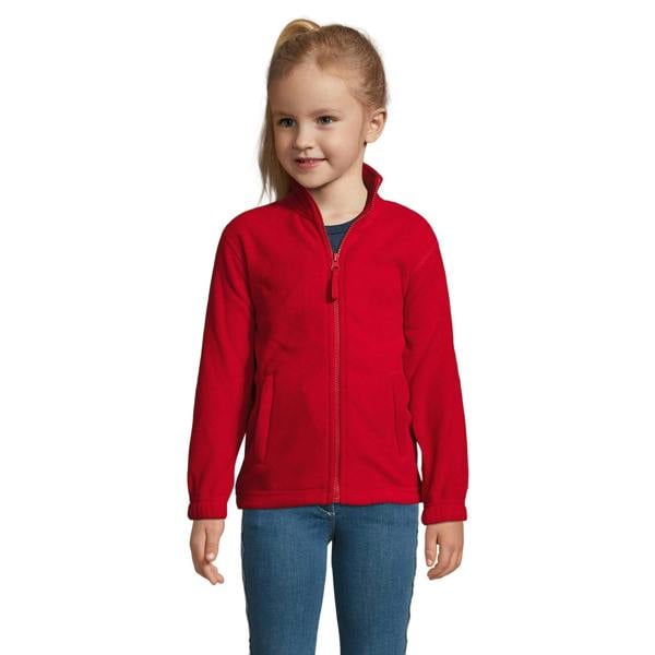 SOLS Childrens/Kids North Zip-Up Fleece Jacket - Red