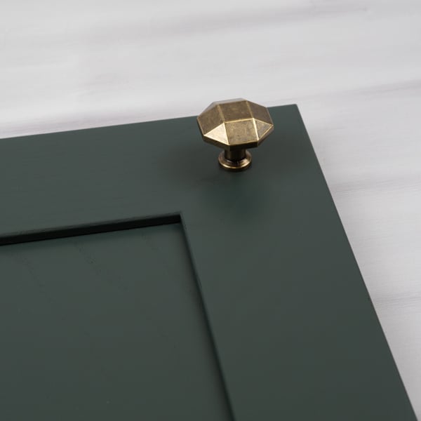 Handle & Home Antique Brass Octagonal Knobs