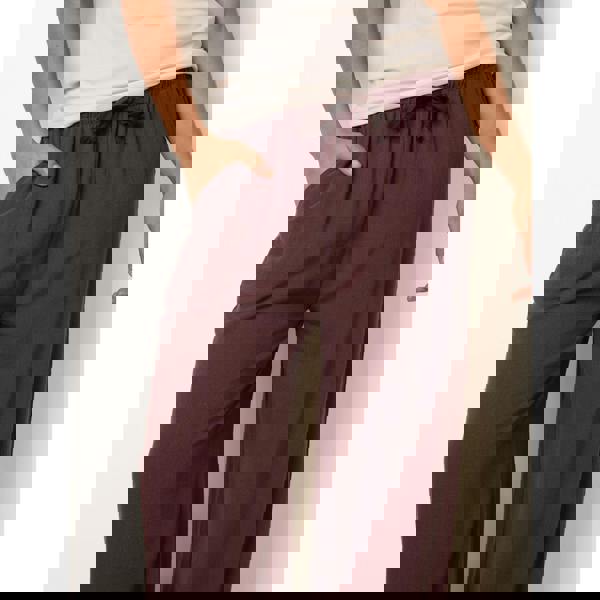 Blue Vanilla Linen-Blend Drawstring Trousers