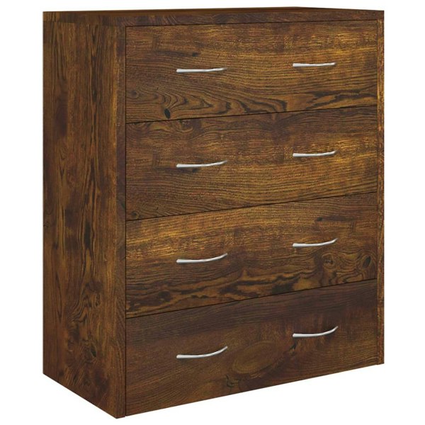 Berkfield Sideboard with 4 Drawers 60x30.5x71 cm Smoked Oak