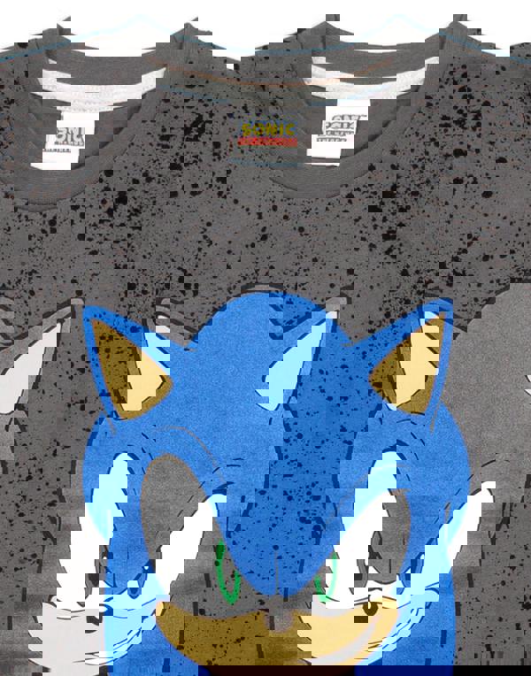 Sonic the Hedgehog Boys Grey Sonic Gaming Placement Print Short Sleeve Short Leg Pyjama Set