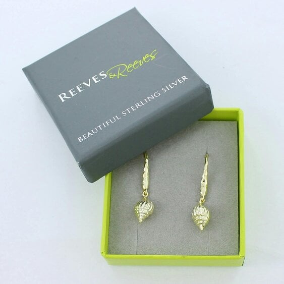 Reeves & Reeves Spiral Shell Earrings