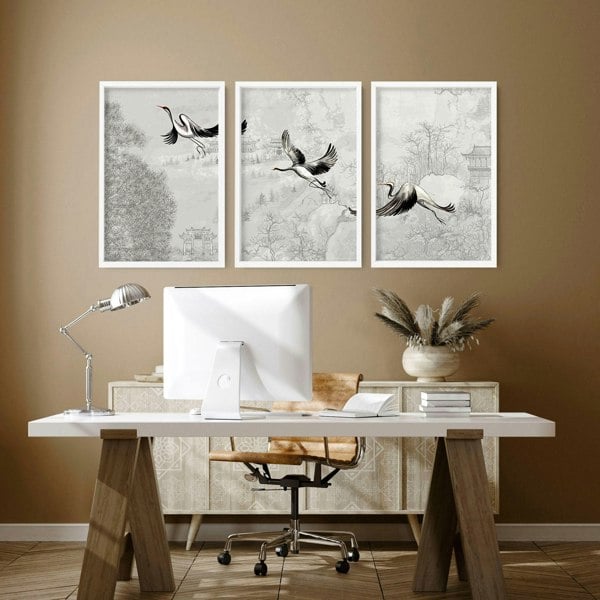 Wall decoration in office | set of 3 wall art prints