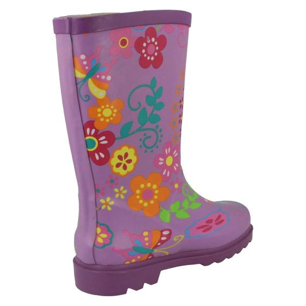 Spot On Girls Spot On Flower Print Boots