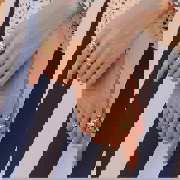 Ania Haie Vogue Maven 14ct Gold Plated Bold Dome Ring R062-01G