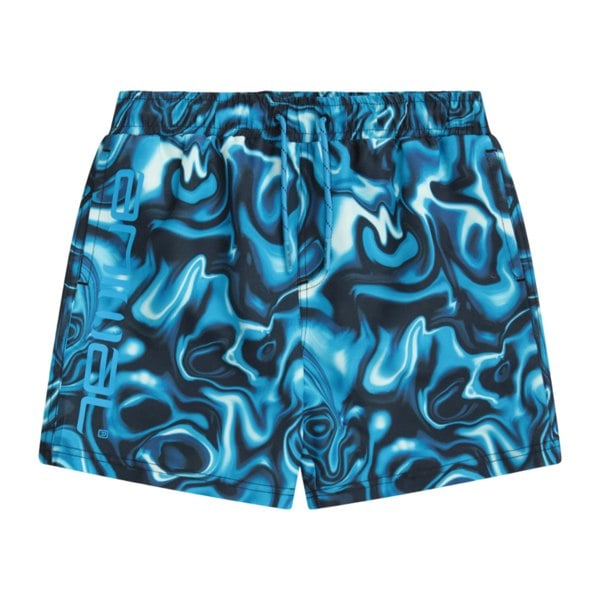 Animal Childrens/Kids Jed Marble Swirl Boardshorts - Dark Blue