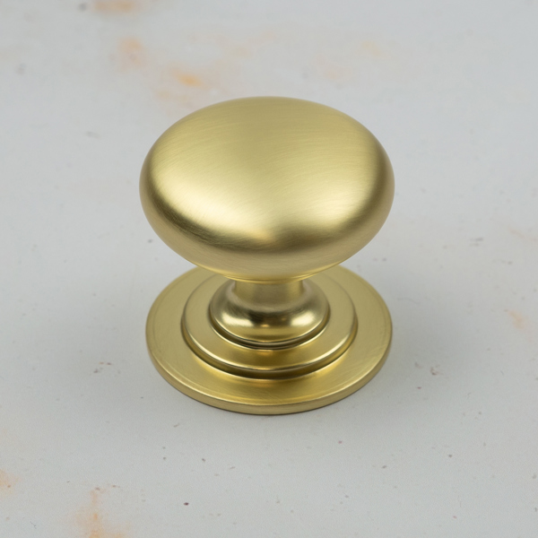 Handle & Home Brushed Brass Contemporary Handles and Coordinating Knobs
