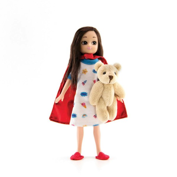 Lottie Dolls True Hero Doll - Set Includes Red Cape And Teddy Bear