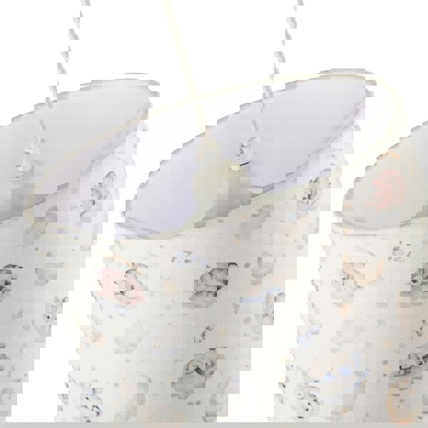 Fun and Cosy Baby Velvet Lamp Shade with Stars Clouds and Animals Image 3