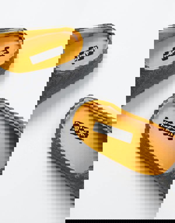 Real Madrid Mens Black Logo Mule Slippers